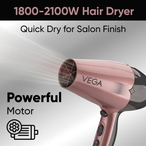 Vega Hair Dryer | detachable Nozzle | For Men and Women Hair Dryer | - Image 5