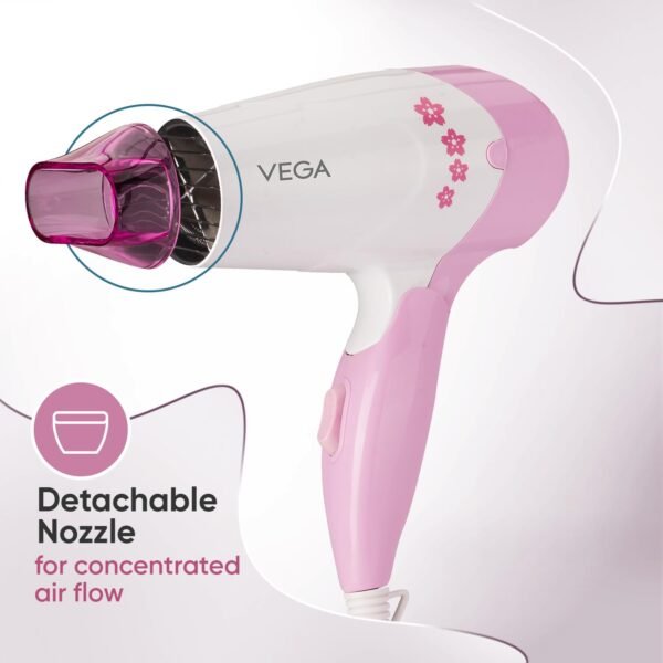 Vega Insta Glam 1000 Watts Hair Dryer | Men & Women Both - Image 2