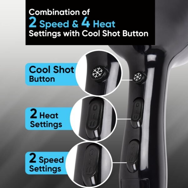 Vega Hair Dryer For Men & Women | Cool Shut Button | - Image 4