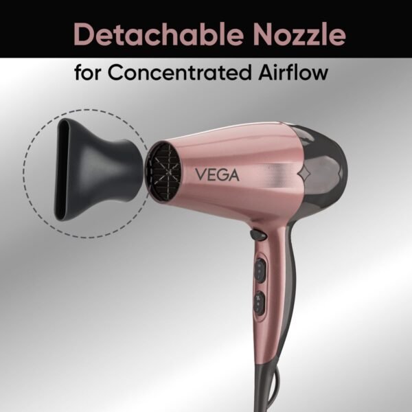 Vega Hair Dryer | detachable Nozzle | For Men and Women Hair Dryer | - Image 3
