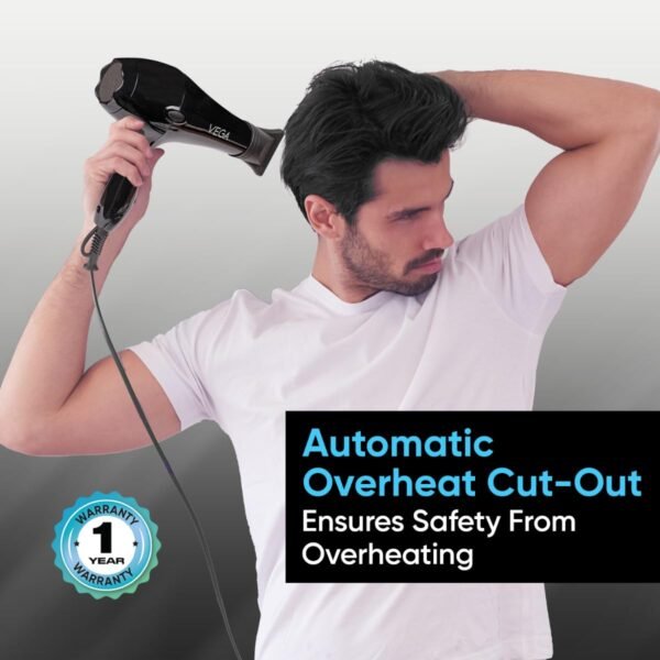 Vega Hair Dryer For Men & Women | Cool Shut Button | - Image 6
