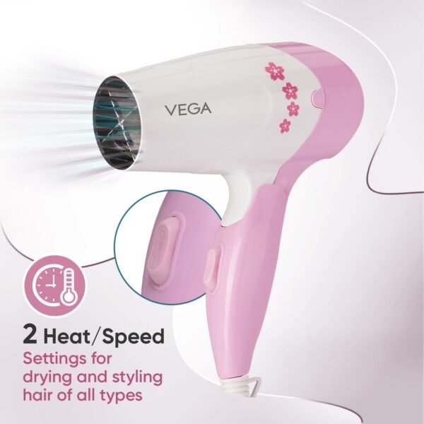 Vega Insta Glam 1000 Watts Hair Dryer | Men & Women Both - Image 3