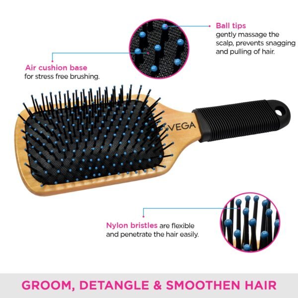 Vega Hair Brush For Men & Women | Hair Brush | Hair Comb - Image 3