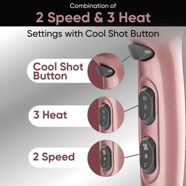 Vega Hair Dryer | detachable Nozzle | For Men and Women Hair Dryer | - Image 2