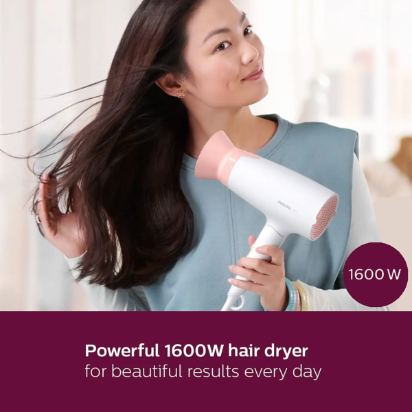 Philips Hair Dryer | Powerful Dryer | Less Heat | Cool Shot | Thermo Protect Technology | Men and Women | - Image 3