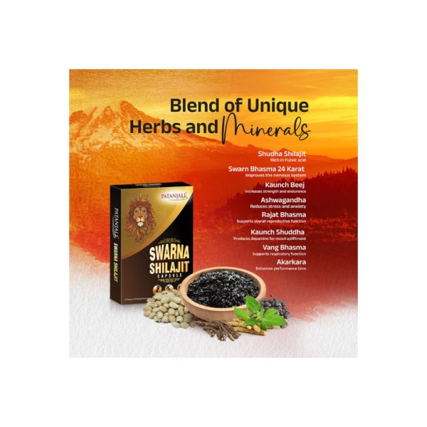 Swarna Shilajeet | Patanjali Divya Swarna Shilajeet | 10 Capsules | - Image 2