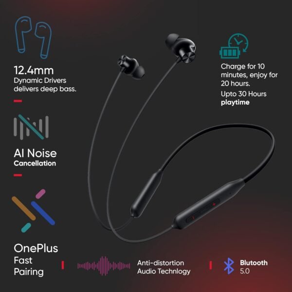 Oneplus Bullets Z2 Bluetooth Wireless in Ear Earphones - Image 4